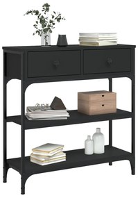 Mesa consola 72,5x25x75 cm derivados de madeira preto