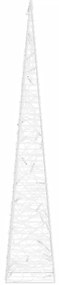 Cone de Iluminação Decorativo c/ LEDs - Acrílico - 60cm - Branco Frio