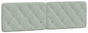 Estrutura de cama sem colchão 160x200 cm veludo cinzento-claro