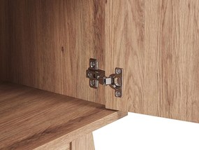 Móvel de TV com 2 portas e 2 prateleiras em madeira clara PRESCOT Beliani