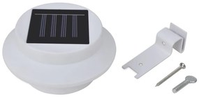 Candeeiros solares de exterior LED para vedações 12 pcs branco