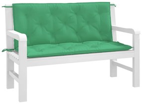 Almofadões banco jardim 2 pcs 120x50x7cm tecido oxford verde