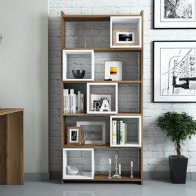 Estante Box – Branco Nogueira – 80x170x22 cm