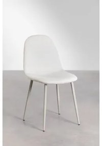 Pack De 2 Cadeiras De Jantar Glamm Toupeira Claro & Bombazina Crema Linho & Pana - Sklum