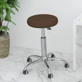vidaXL Cadeira de escritório giratória couro artificial castanho