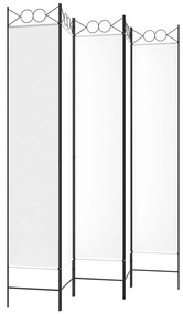 Divisória/biombo com 5 painéis 200x220 cm tecido branco