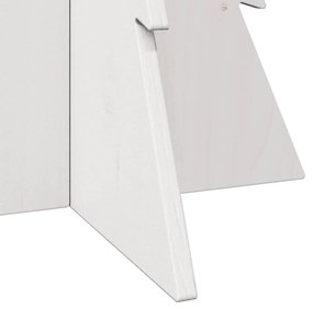 Árvore Natal decorativa 80 cm madeira de pinho maciça branco