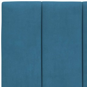 Cama com colchão 100x200 cm veludo azul