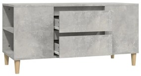 Móvel p/ TV 102x44,5x50 cm derivados madeira cinzento cimento