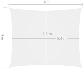 Guarda-Sol tecido Oxford retangular 4 x 6 m branco