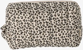 Bolsa de cuidados de higiene Mama em gaze de algodão bege estampado