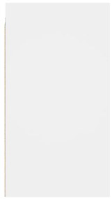 Armário de parede c/ portas de vidro 68x37x68,5 cm branco