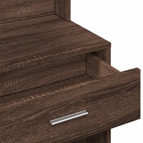 Toucador com armário 80x35x132 cm cor carvalho castanho