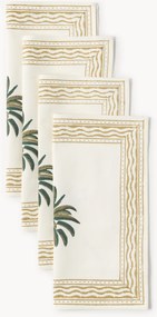 Guardanapos impressos à mão Palm Tree, conjunto de 4
