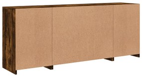 Aparador com luzes LED 163x37x67 cm carvalho fumado