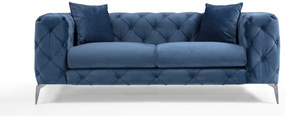 Sofá de 2 Lugares Como – Azul – 197 cm x 73 cm x 90 cm
