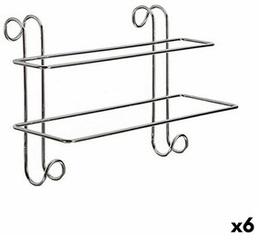 Toalheiro para Pendurar Prateado Metal 14 x 20 x 39 cm (6 Unidades)