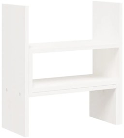 Suporte para monitor (39-72)x17x43 cm pinho maciço branco
