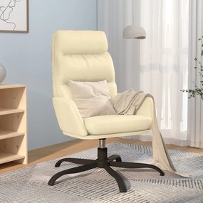 vidaXL Poltrona de descanso couro artificial cor creme