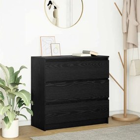 Aparador 80x35x76 cm derivados de madeira carvalho preto