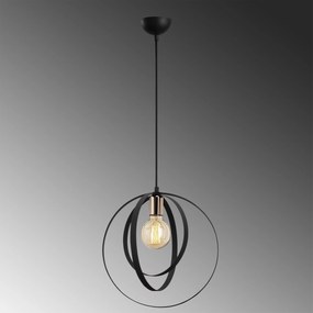Chandelier Vaveyla – Preto – 35 cm de Diâmetro, 131 cm de Altura