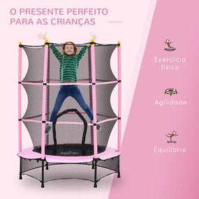 Trampolim Infantil "Luna" com Rede de Segurança – Ø140x190 cm – Para I