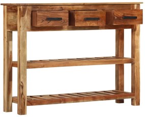 Aparador com 3 gavetas 110x30x80 cm madeira de acácia maciça