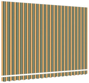 Tecido de Substituição para Toldo de 4,5x3,5 m Verde e Amarelo