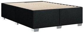 Cama com molas/colchão 140x200 cm tecido preto