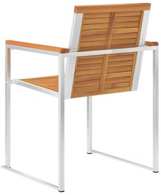 Cadeiras de jardim 6 pcs c/ almofadões madeira de acácia maciça