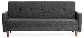 Sofá-Cama de 3 Lugares Hiko – Cinzento Escuro – 200x83x75 cm