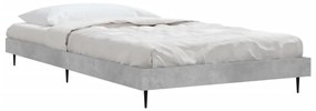 Estrutura de cama 90x190 cm derivados de madeira cinza cimento