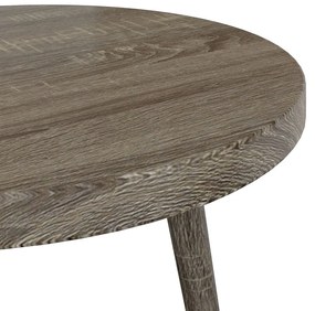 Conjunto mesas de apoio 3 pcs MDF e ferro cinzento