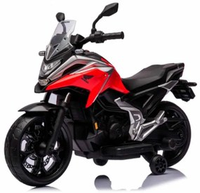 Mora elétrica para crianças 12V Honda NC750X com pneus de borracha Vermelha