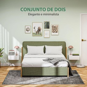 Conjunto de 2 Mesas de Cabeceira Flutuante Conjunto de 2 Mesas de Cabeceira de Parede com Gaveta 43x36,5x30,5 cm Branco