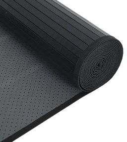 Tapete retangular 60x100 cm bambu preto