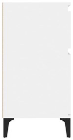 Mesas de cabeceira 2 pcs 40x35x70 cm branco brilhante