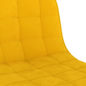 Bancos de bar 2 pcs veludo amarelo