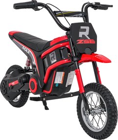 Mota eletrica bateria 350W para Crianças RZ56 MAX Rodas Ar, Couro ecológico Vermelha