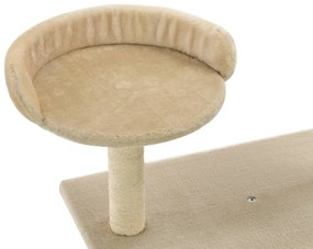 Árvore para gatos c/ postes arranhadores sisal 95 cm bege