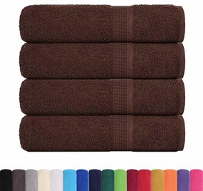 Toalhas de banho 4 pcs 100x150 cm 360 gsm 100% algodão castanho