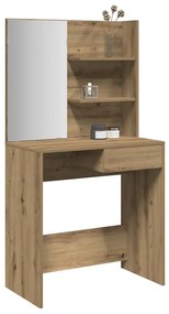 vidaXL Toucador com espelho carvalho artesanal 74,5x40x141 cm