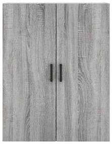 Armário de parede 69,5x34x90 cm cinzento sonoma