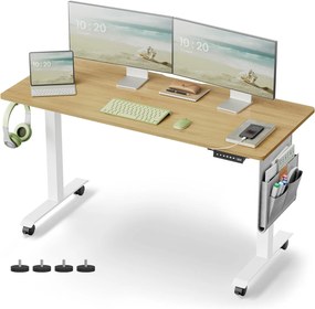 Mesa de escritório com ajuste elétrico de altura | VASAGLE | 140 x 60 x 120 cm