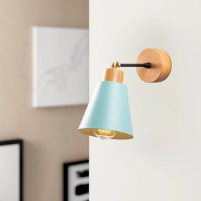 Candeeiro de Parede Manavgat – Turquesa – 14 cm de Diâmetro x 25 cm de