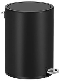 Lixeira de banheiro SONGMICS, lixeira com pedal para vaso sanitário de 3 litros, lixeira para cosméticos com tampa de ABS e balde interno de plástico, aço LTB011B01