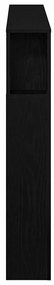 Cabeceira LED vidaXL Carvalho Preto 140x18,5x40 cm Madeira de Engenhar