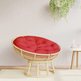 vidaXL Almofadão redondo Ø 100 x11 cm tecido oxford vermelho