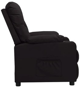 Poltrona reclinável couro artificial preto