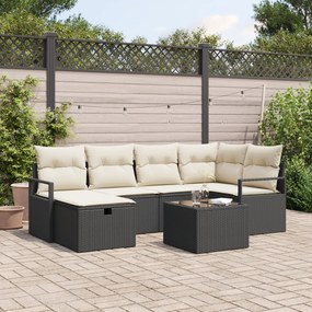 Conjunto de Sofás de Jardim vidaXL 7 Peças com Almofadas em Rattan Sin